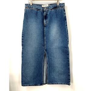 Gap Jean Front Slit Maxi Skirt Vintage 90's Y2K